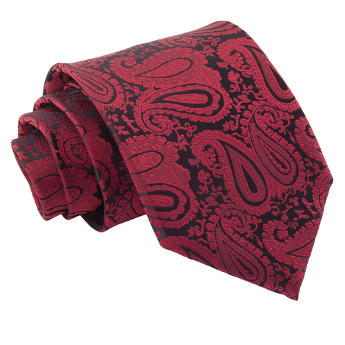 Paisley Classic Tie - Burgundy