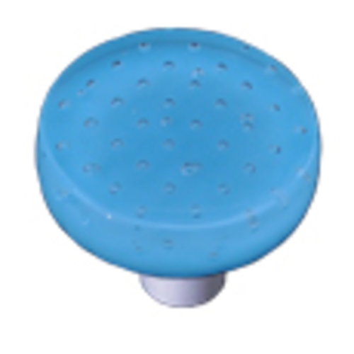 Hot Knobs HK1207-KRA Bubbles Light Cyan Round Glass Cabinet Knob - Alu