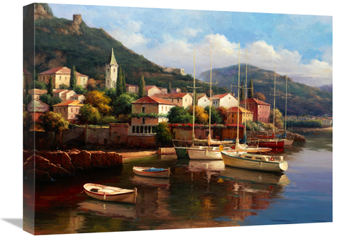 Global Gallery GCS-132432-1824-142 18 x 24 in. Village Cove Art Print 