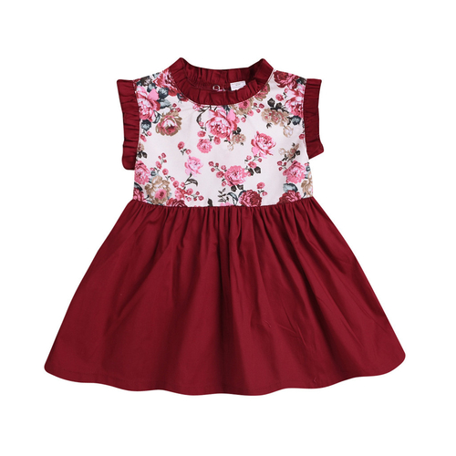 Toddlers Infant Baby Kids Sleeveless Floral Dress