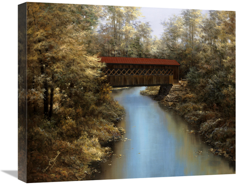 Global Gallery GCS-137374-22-142 22 in. Covered Bridge Art Print - Dia