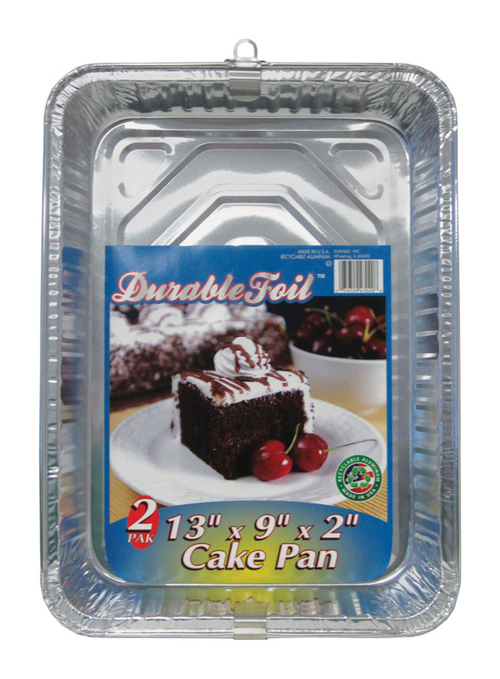 Home Plus 6391833 Durable Foil Cake Pan, Silver - 2 per Case, 