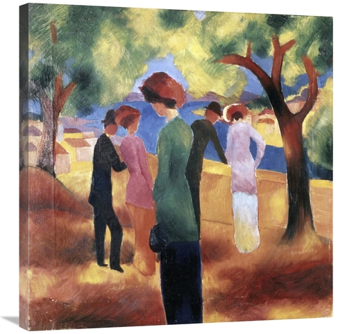 Global Gallery GCS-282373-30-142 30 in. Lady in a Green Jacket Art Pri