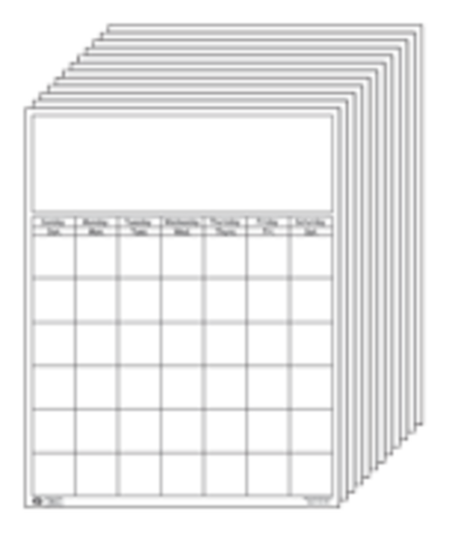 Creative Shapes Etc SE-0356 22 x 28 in. Vertical Calendar, White -
