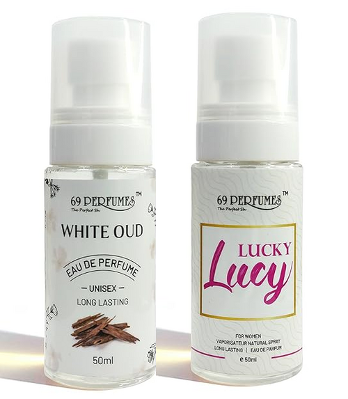 White Oud and Lucky Lucy Eau De Perfum 100ml pack of 2