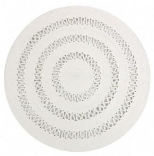 Dotti Saskia Round White Rug