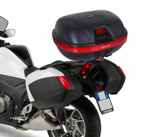 HOMCOM 44L Detachable Scooter Motorcycle Top Case Luggage Trunk,