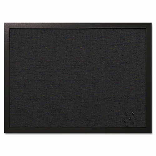 MasterVision Designer Fabric Bulletin Board- 24X18- Black Fabric-Black