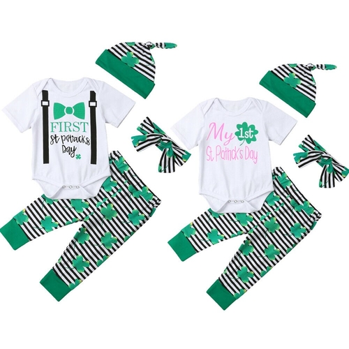 3Pcs Baby Boys Girls Clothes Sets Newborn Babies