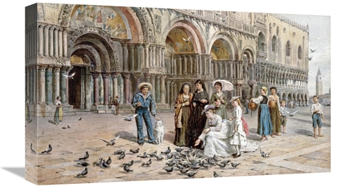 Global Gallery GCS-268190-22-142 22 in. The Pigeons of St. Marks, 