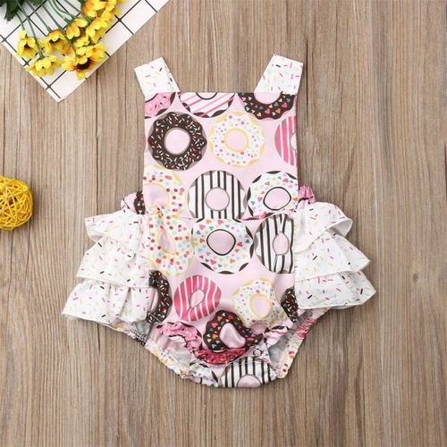 US Stock Newborn Baby Cute Girls Sweets Romper