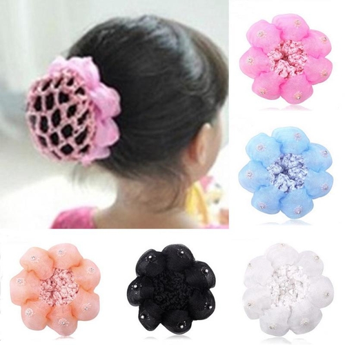 Child Dance Flower Balls Hair Net Involucres