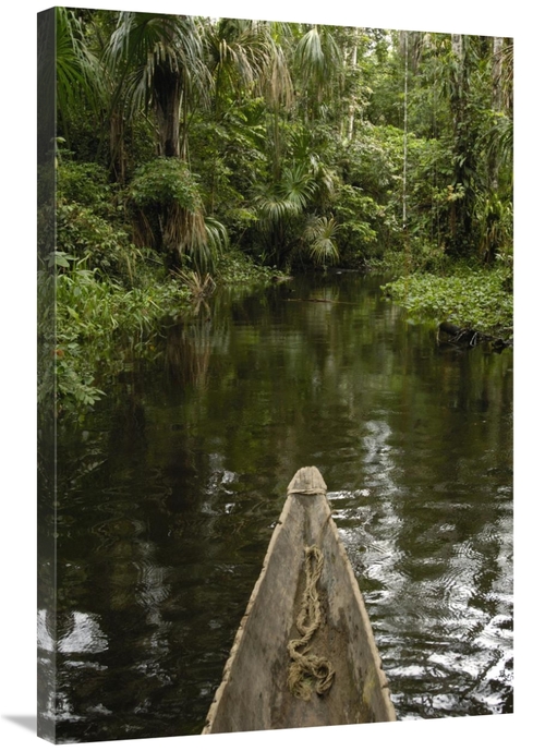 Global Gallery GCS-453075-2436-142 24 x 36 in. Dugout Canoe in Blackwa