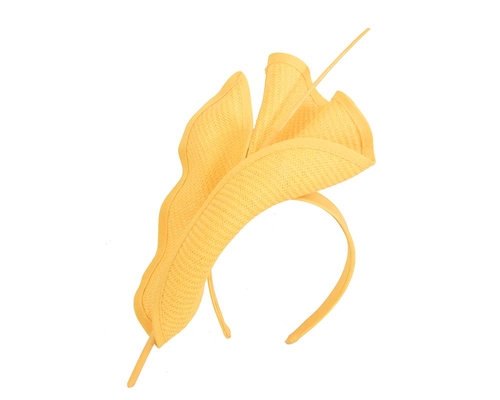 Bright yellow  racing fascinator