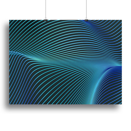 Blue Toned Waves Canvas Print or Poster