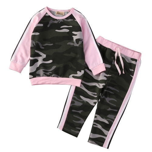 Toddler Kids Baby Girl Clothes Fashion Camouflage