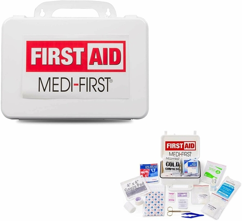 Shield Safety First Aid Kit for 10 People All-Purpose Plastic Medical