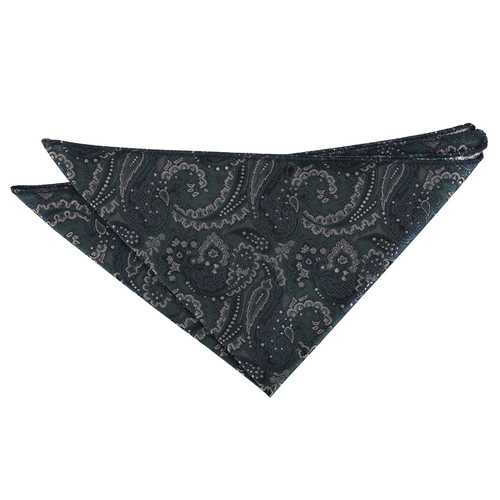 Royal Paisley Handkerchief - Green & Navy