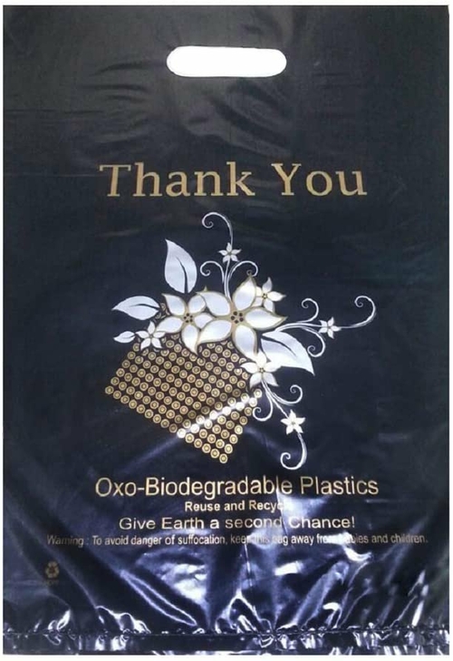 Pack of 1000 Biodegradable Thank You Bags 12 x 16 with Die Cut