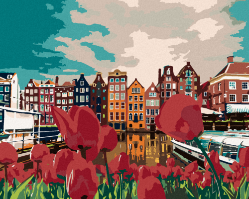 Paint by Numbers - TULIPS IN AMSTERDAM