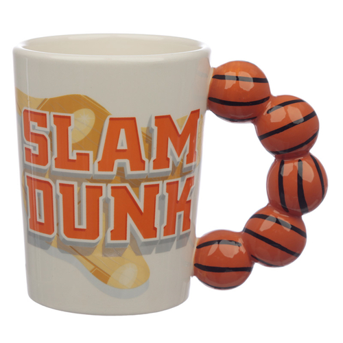 Fun Basket Ball Shaped Handle Ceramic Mug