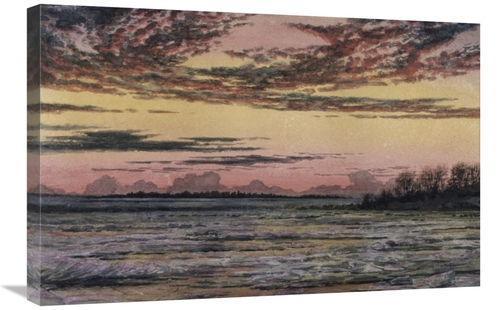 Global Gallery GCS-281888-30-142 30 in. Sunset Over the Ice Art Print 