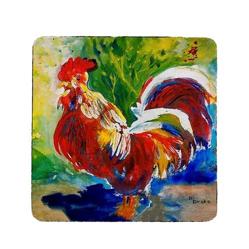 Betsy Drake CT144 Red Roosters Coaster - Set of 4