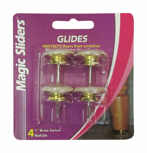 Magic Sliders 5005779 1 x 1 in. Steel Slide Glides - 4 per Pack