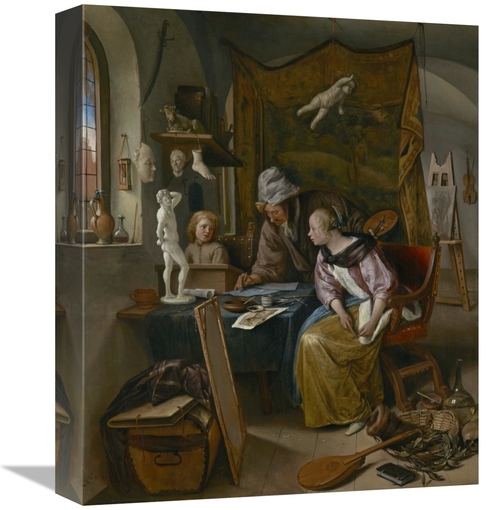 16 in. The Drawing Lesson Art Print - Jan Steen