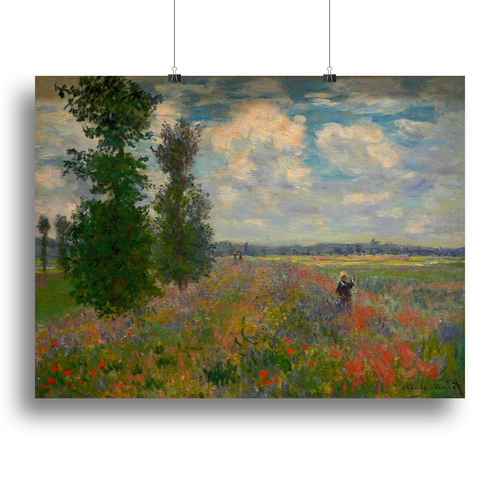 Poppy field Argenteuil by Monet Canvas Print or Poster