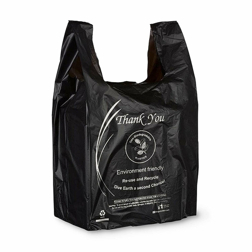 Pack of 1000 Oxo-Biodegradable Thank You Plastic Bags 10 x 7 x 20.