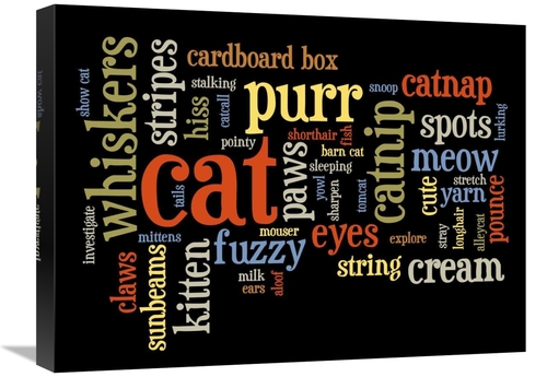 Global Gallery GCS-388306-1824-142 18 x 24 in. Cat Words 2 Art Print -