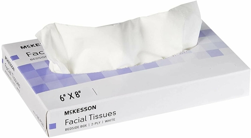 McKesson Facial Tissue. Pack of 6480 Tissue Paper 6" x 8" White 2-Ply