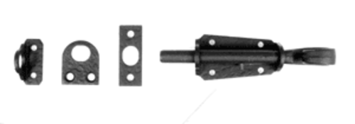 Acorn RL4BP 5-1/4" Long Scroll Forged Iron Surface Bolt - Black