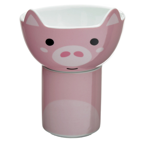 Children's Porcelain Mug and Bowl Set - Cutiemals Pig