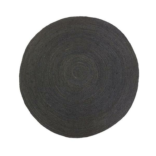 Bindi Black Round Hand Woven Rug