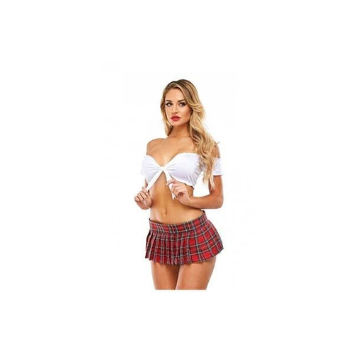 Sexy School Girl Tie Top White One Size