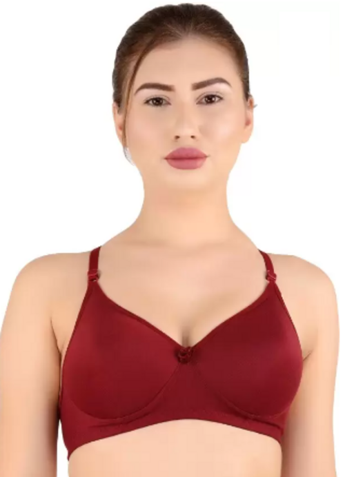 Women Bralette Lightly Padded Bra  (Maroon)