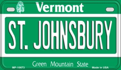 Smart Blonde MP-10673 7 x 4 in. St Johnsbury Vermont Novelty Metal Mot