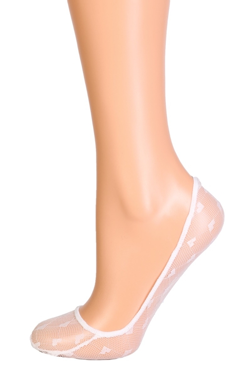 VENERDI white footies with hearts 