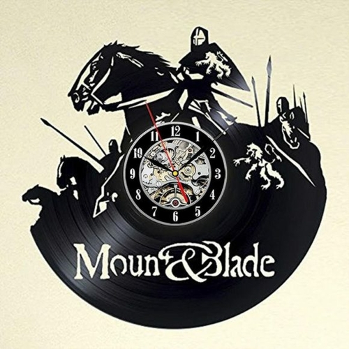 MOUNT & BLADE GAME THEME HANDMADE VINYL RECORD WALL CLOCK FAN GIFT