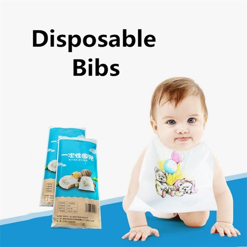 25pcs/lot Baby Bibs Disposable Waterproof Lunch