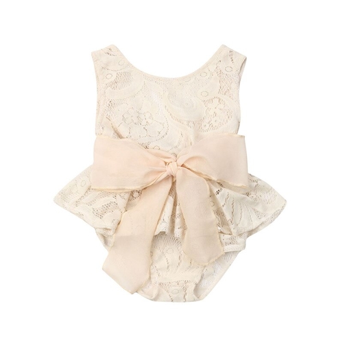 Princess Newborn Baby Girls Lace Floral Bodysuits