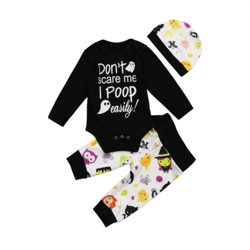 Halloween 3PCS Set Newborn Baby Boy Girl