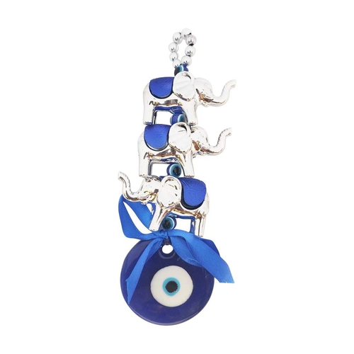 3 Elephant Evil Eye Hanging Ornament Amulet for Wall Hanging