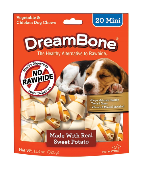 Dreambone 8013265 Chicken & Sweet Potato Dog Chews, Pack of 24 
