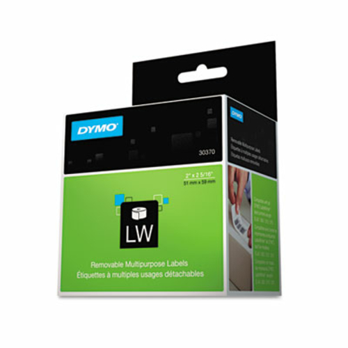 Dymo 30370 Multipurpose Labels  2 x 2 5/16  White  250/Box