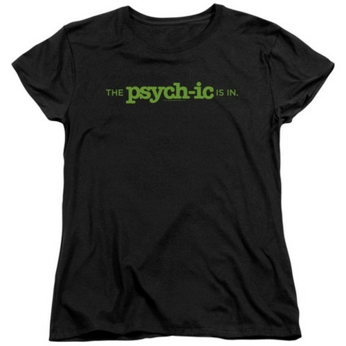 Trevco Psych-The Psychic Is In Short Sleeve Womens Tee, Black - XL
