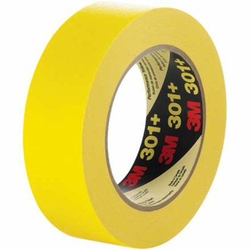 3M T93530112PK 1 in. x 60 yards 301 Plus Masking Tape, Yellow - Pa