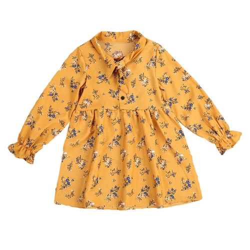 Hot Pageant Bright Yellow Floral Long Sleeve